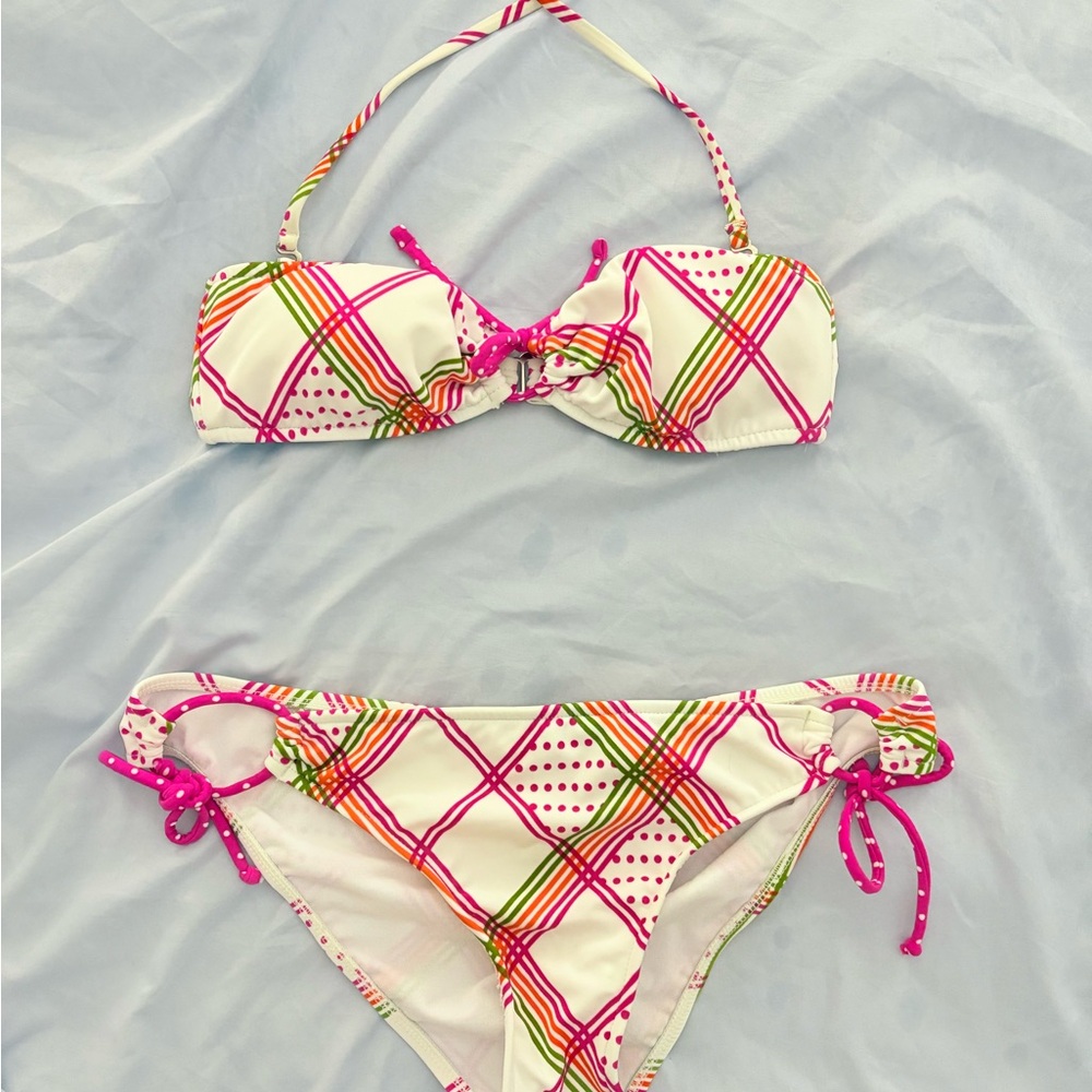 Y2K Plaid Bikini Set